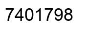 Number 7401798 black image