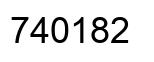 Number 740182 black image