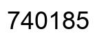 Number 740185 black image