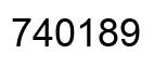 Number 740189 black image
