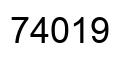 Number 74019 black image