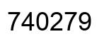 Number 740279 black image