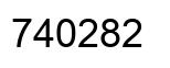 Number 740282 black image