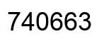 Number 740663 black image