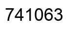 Number 741063 black image