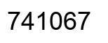 Number 741067 black image
