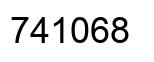 Number 741068 black image