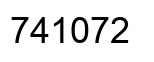 Number 741072 black image