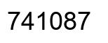 Number 741087 black image