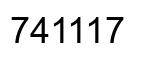 Number 741117 black image