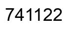 Number 741122 black image