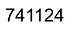 Number 741124 black image