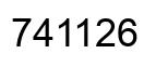 Number 741126 black image