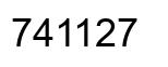 Number 741127 black image