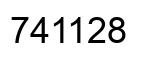 Number 741128 black image