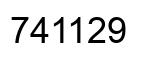 Number 741129 black image