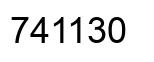 Number 741130 black image