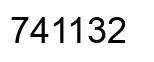 Number 741132 black image