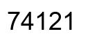 Número 74121 imagen negro