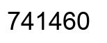 Number 741460 black image