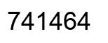 Number 741464 black image