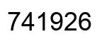 Number 741926 black image
