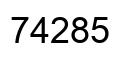 Number 74285 black image