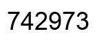 Number 742973 black image