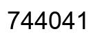 Number 744041 black image