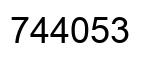 Number 744053 black image