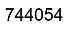Number 744054 black image