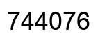 Número 744076 imagen negro