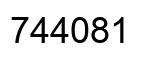 Número 744081 imagen negro