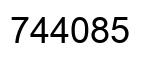 Número 744085 imagen negro
