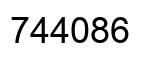 Número 744086 imagen negro