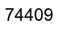 Number 74409 black image