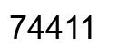 Número 74411 imagen negro
