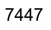Number 7447 black image