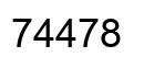 Number 74478 black image