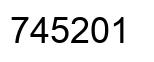 Number 745201 black image