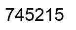 Number 745215 black image