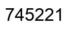 Number 745221 black image