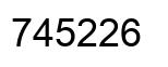 Number 745226 black image