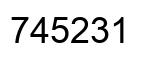 Number 745231 black image