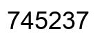 Number 745237 black image