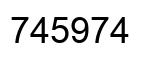 Number 745974 black image