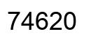 Number 74620 black image