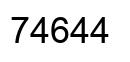 Número 74644 imagen negro
