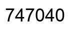 Number 747040 black image