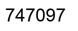 Number 747097 black image